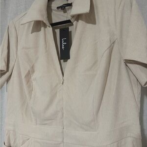 NEW Lulus Beige Corduroy Women's Dress